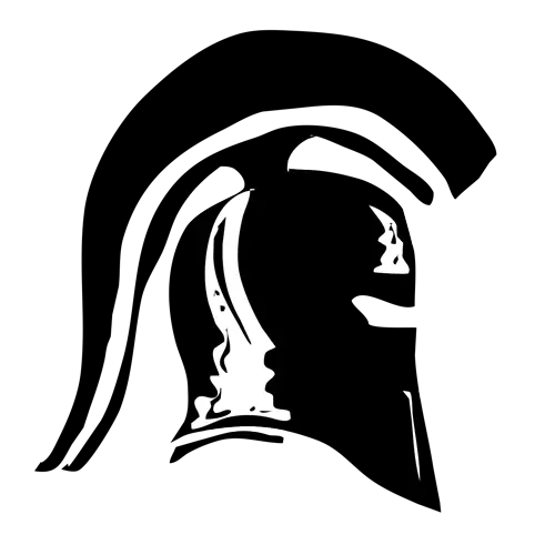 Black Spartan Helmet Silhouette