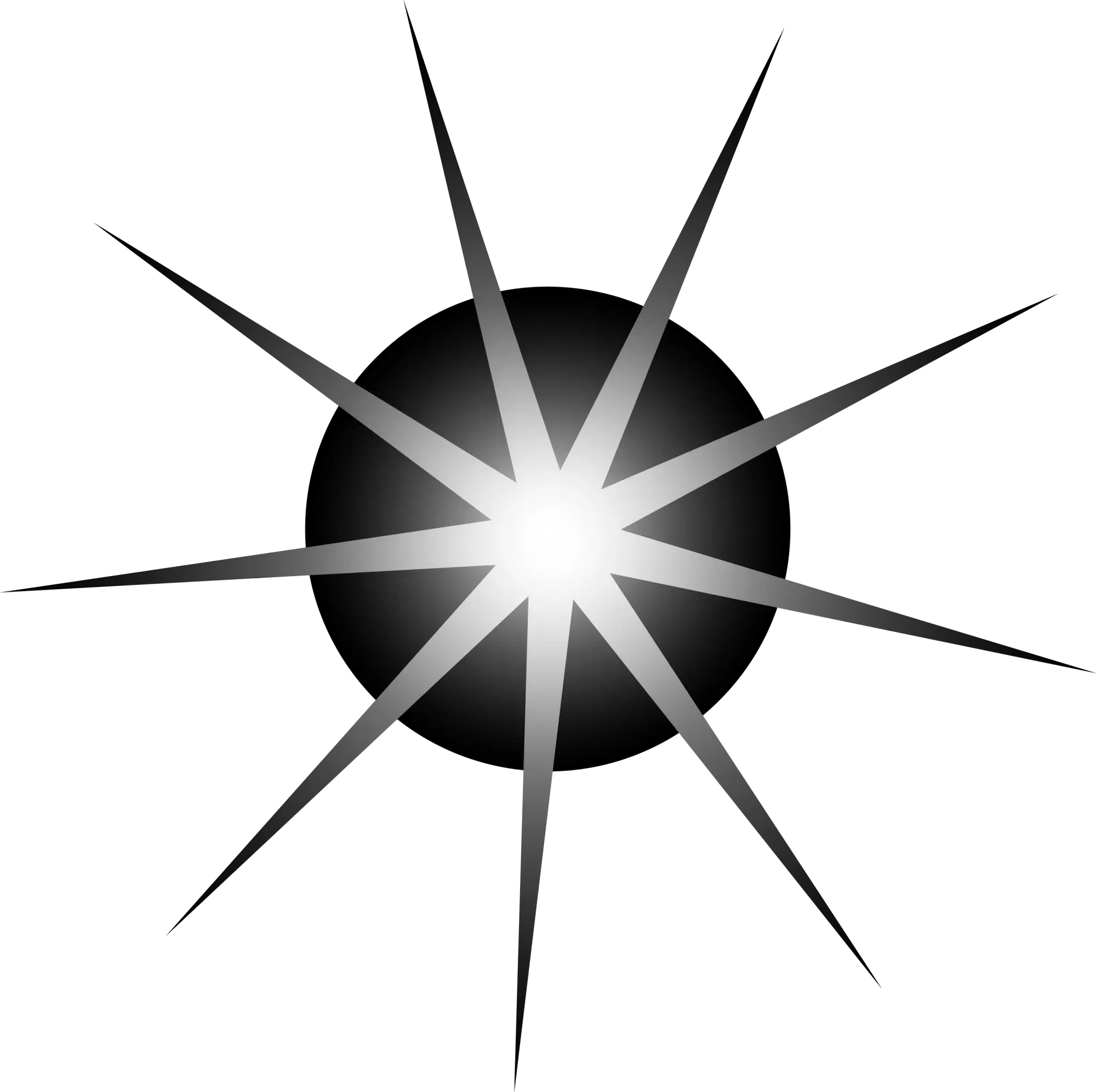 Black Starburst Abstract Design