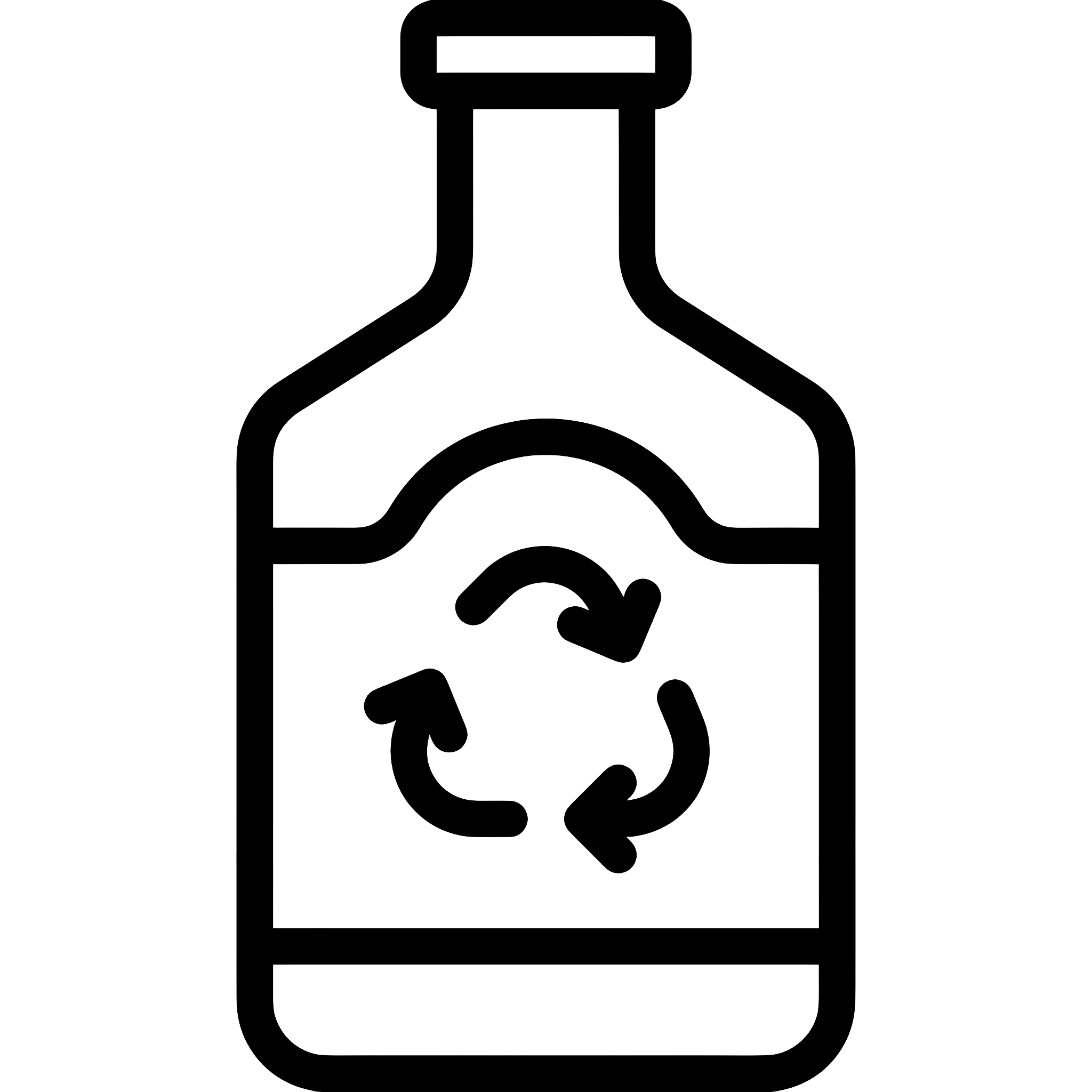 Recycling Glass Bottle Icon