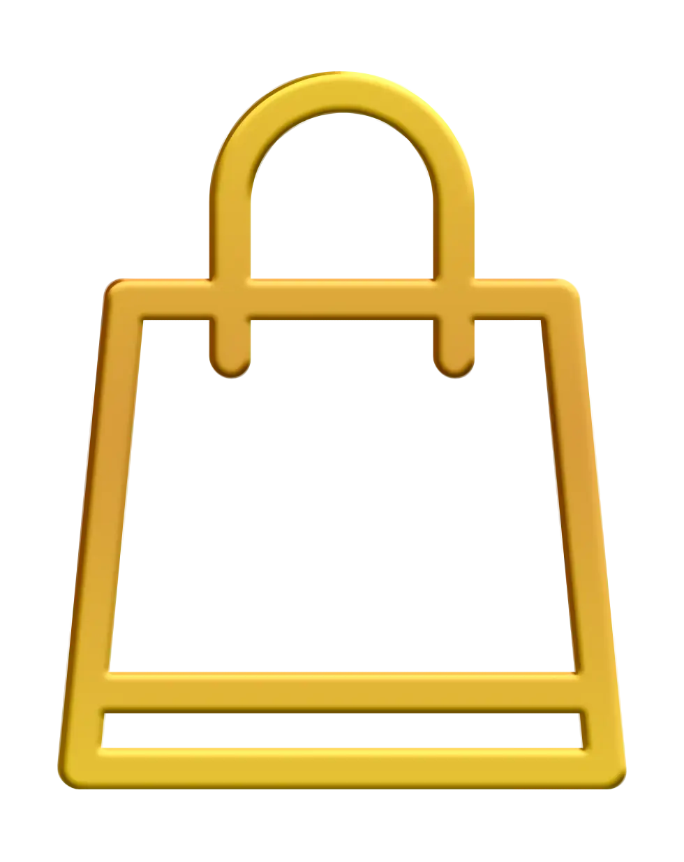 Gold Shopping Bag Icon