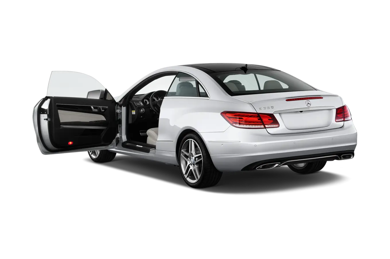 Silver Car with Open Door