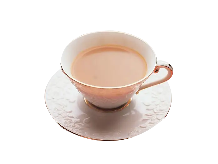 White Ceramic Teacup with Tea