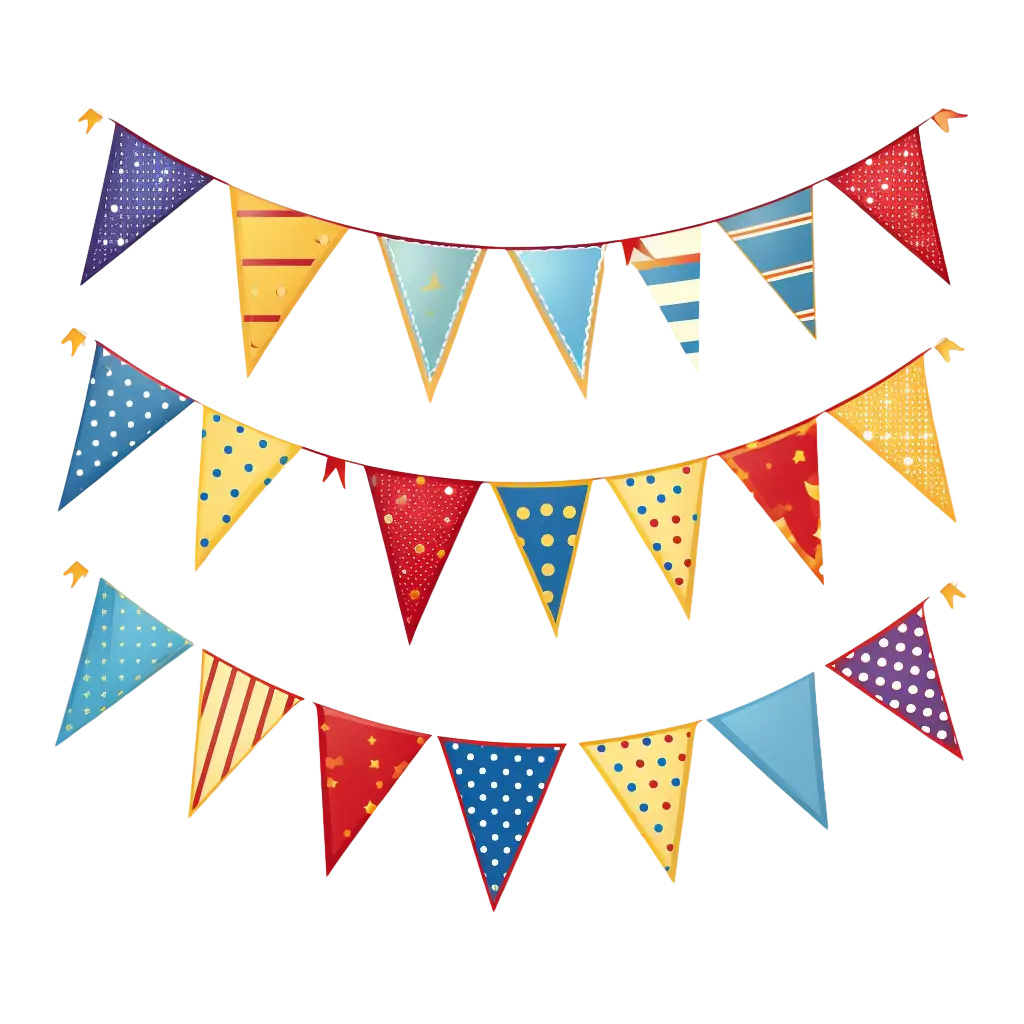 Colorful Pennant Banners for Festive Decorations