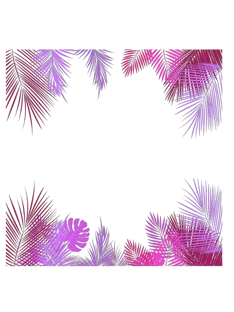 Purple Leaves Decorative Frame