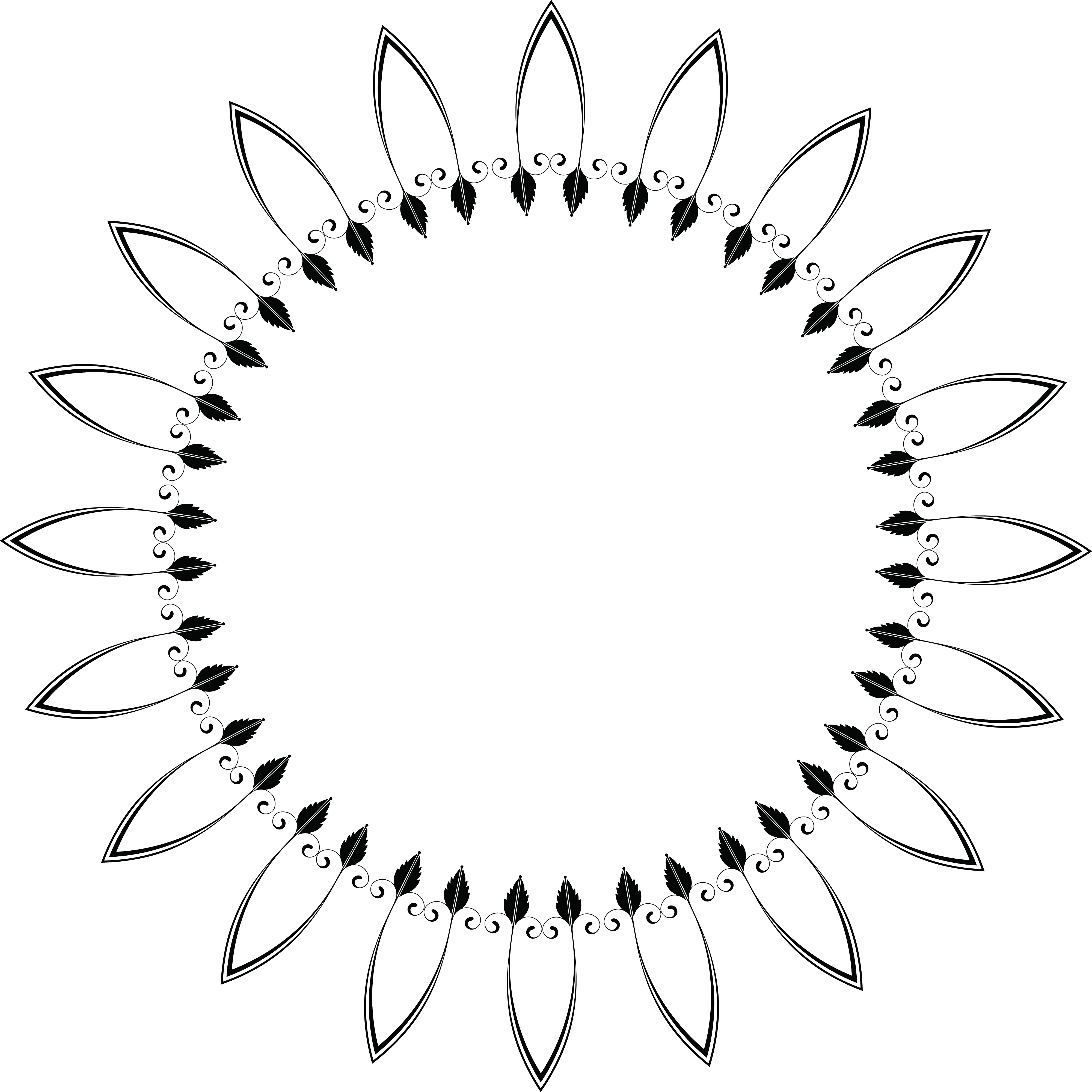 Floral Circular Frame Design