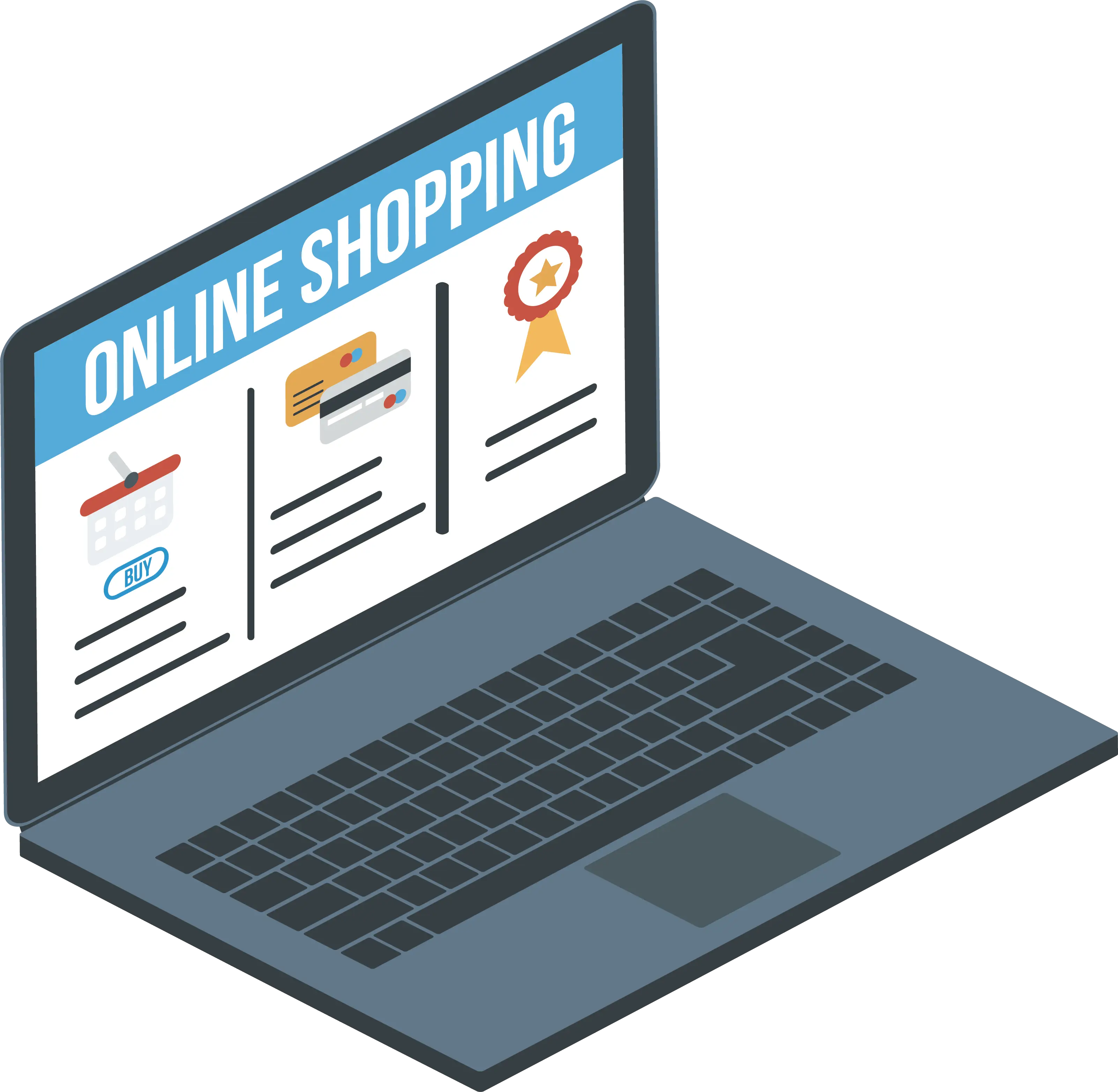 Laptop Displaying Online Shopping Website