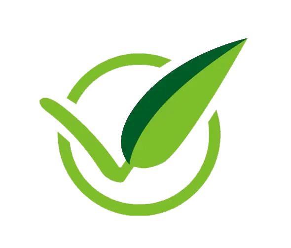 Green Leaf Logo in Circle Design