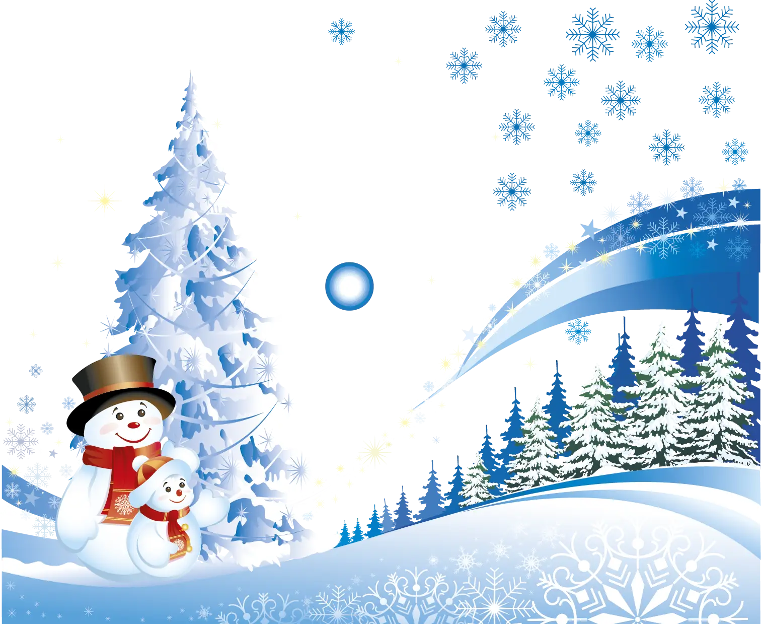 Snowman and Winter Wonderland