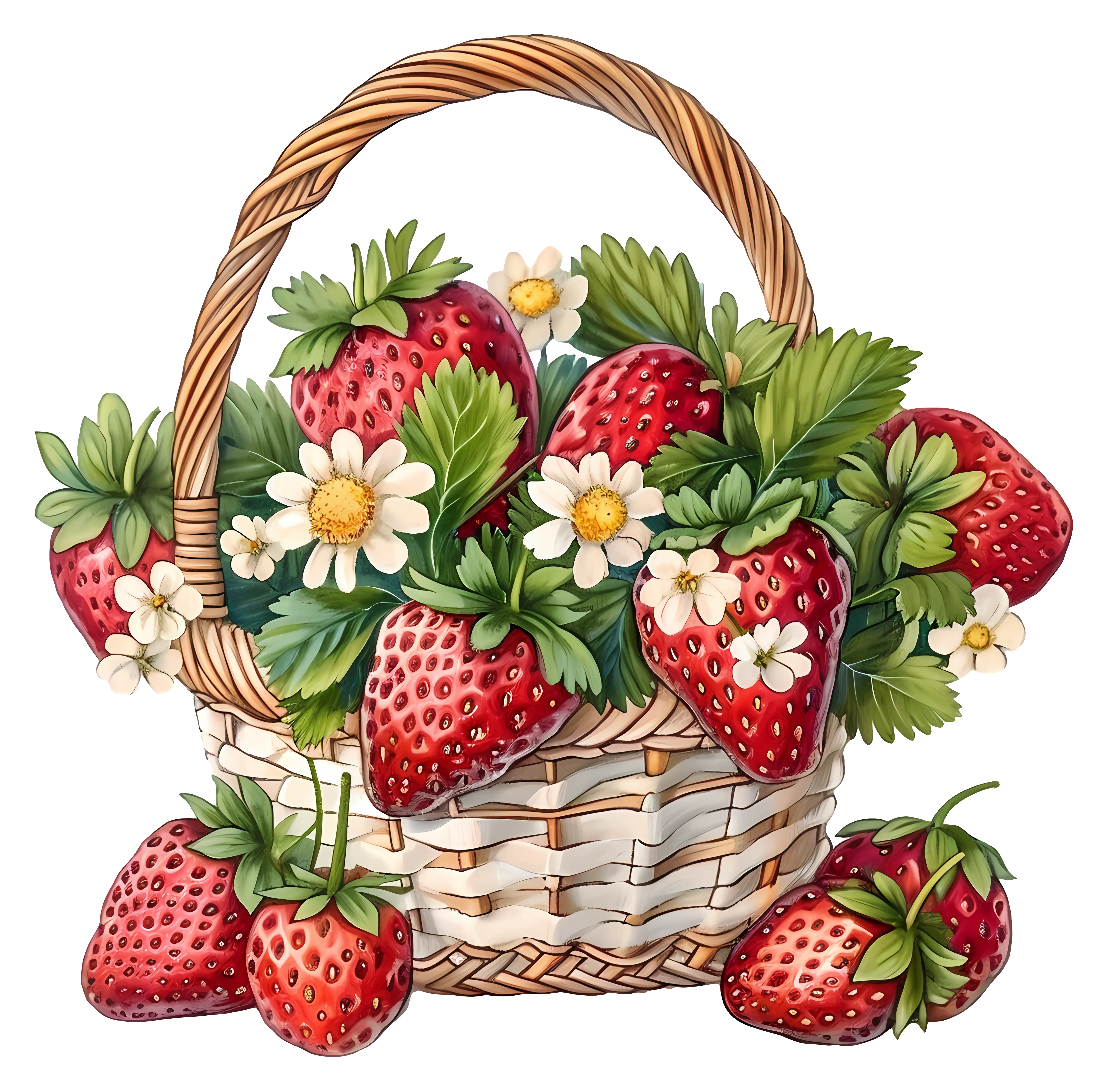 Basket of Fresh Strawberries
