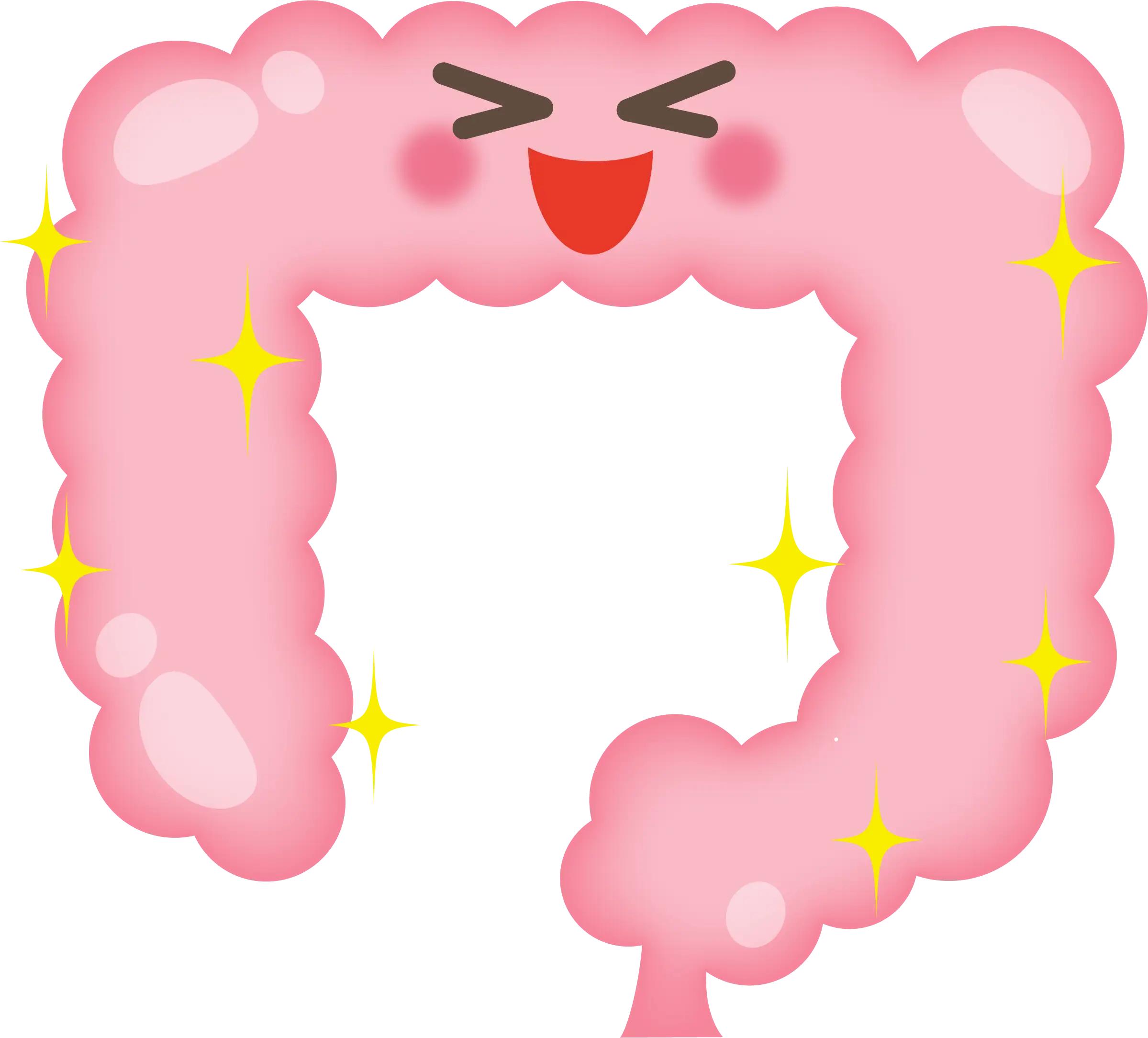 Happy Intestine Cartoon