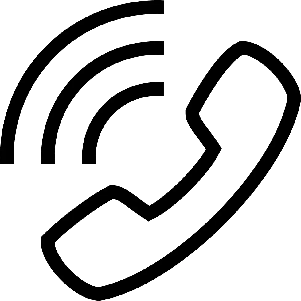 Phone Call Icon with Signal Waves