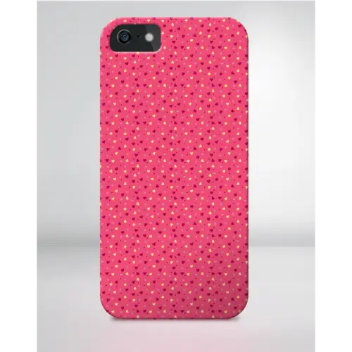 Pink Patterned Phone Case with Stars