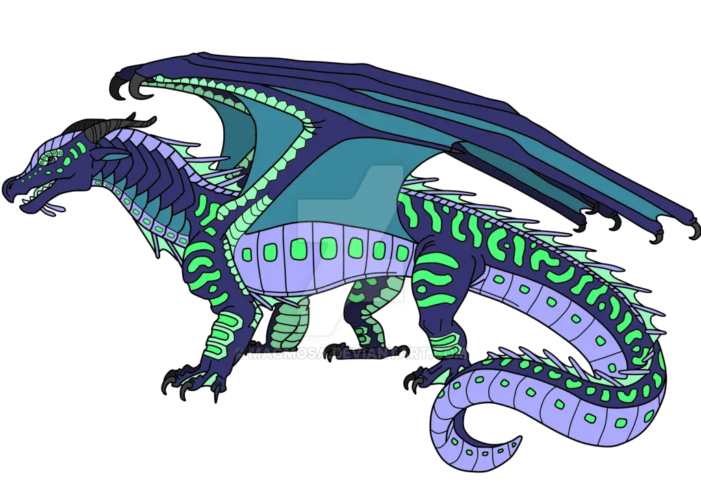Fantasy Glowing Dragon Illustration