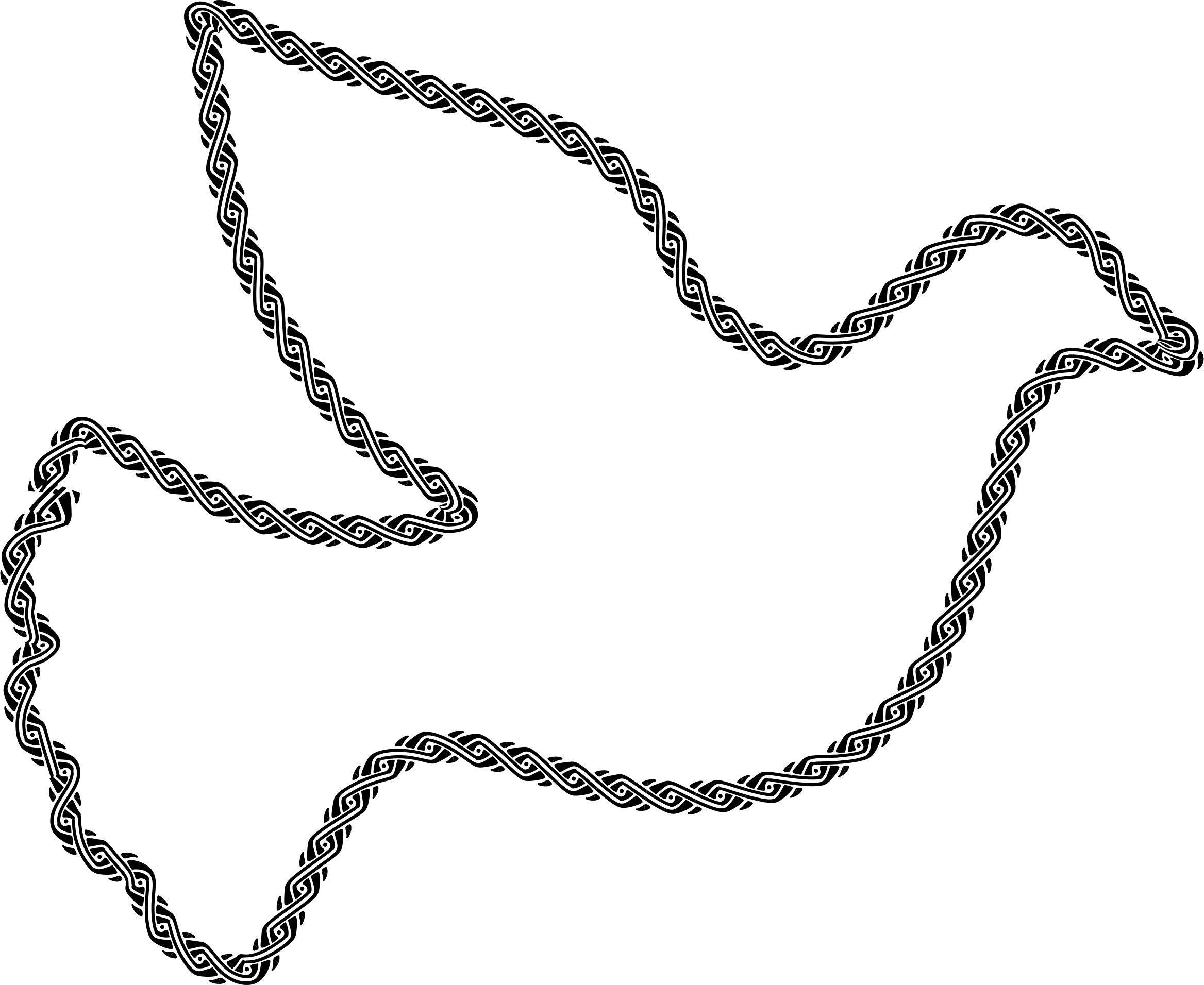 Rope Dove Outline as a Peace Symbol
