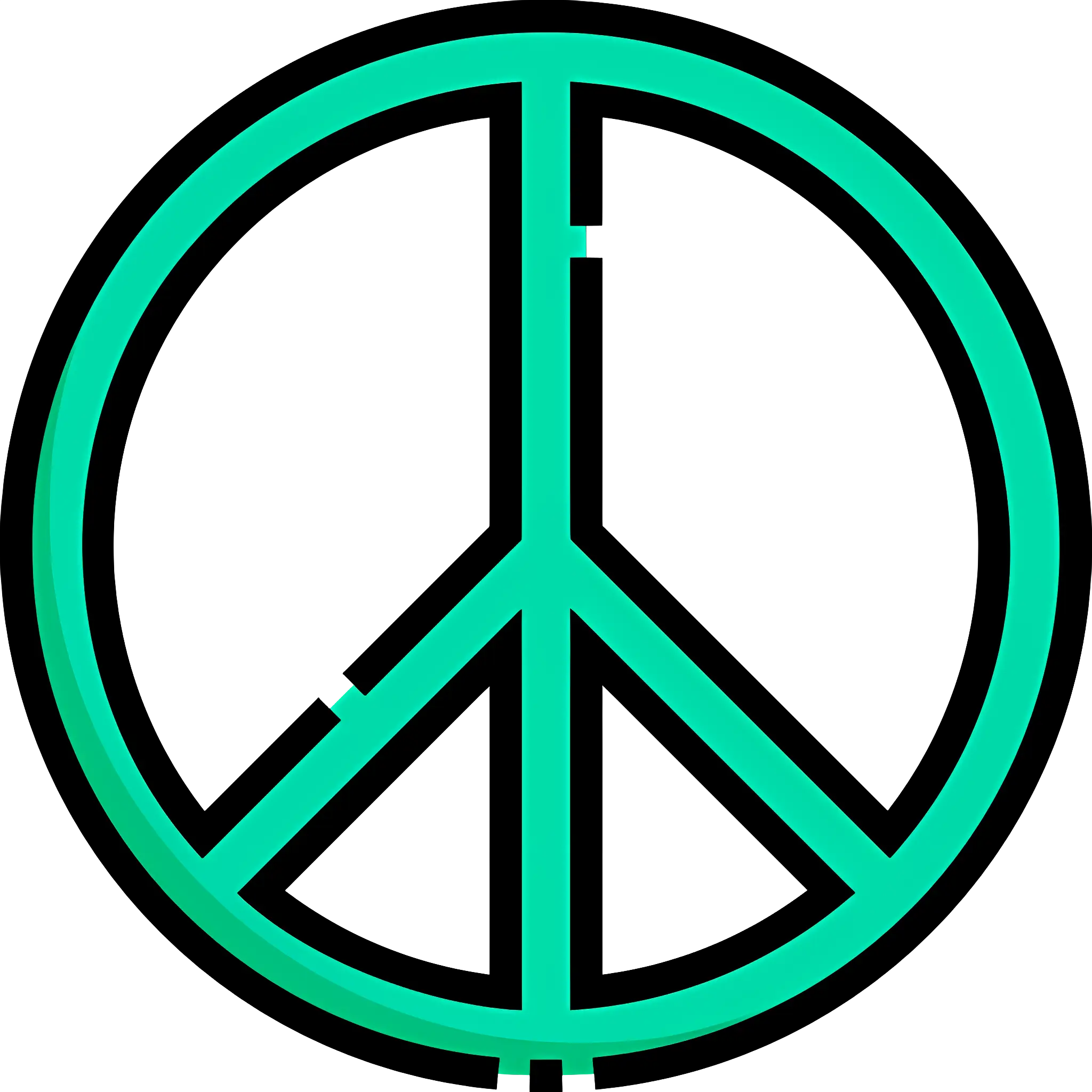 Green Peace Symbol Emblem