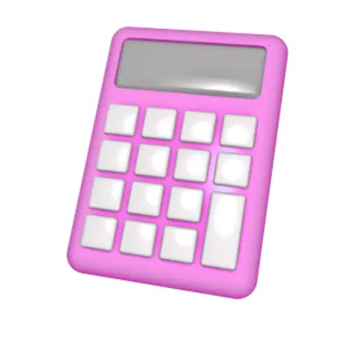 Pink Calculator Illustration