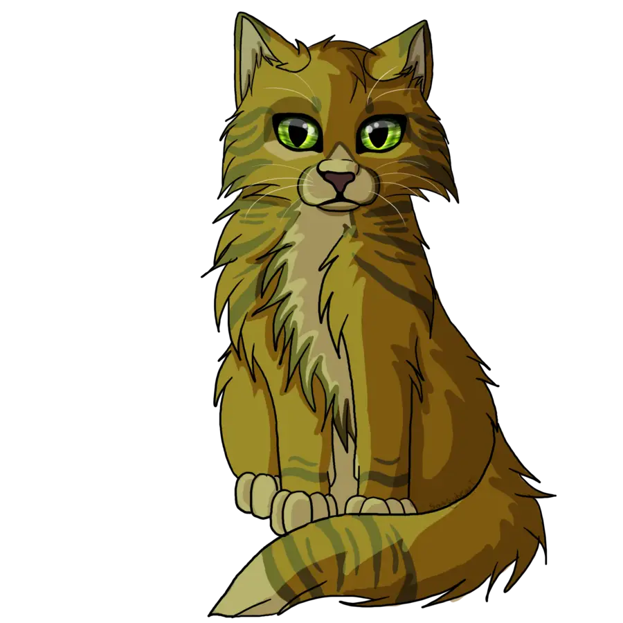 Brown Fluffy Cat Cartoon Illustration