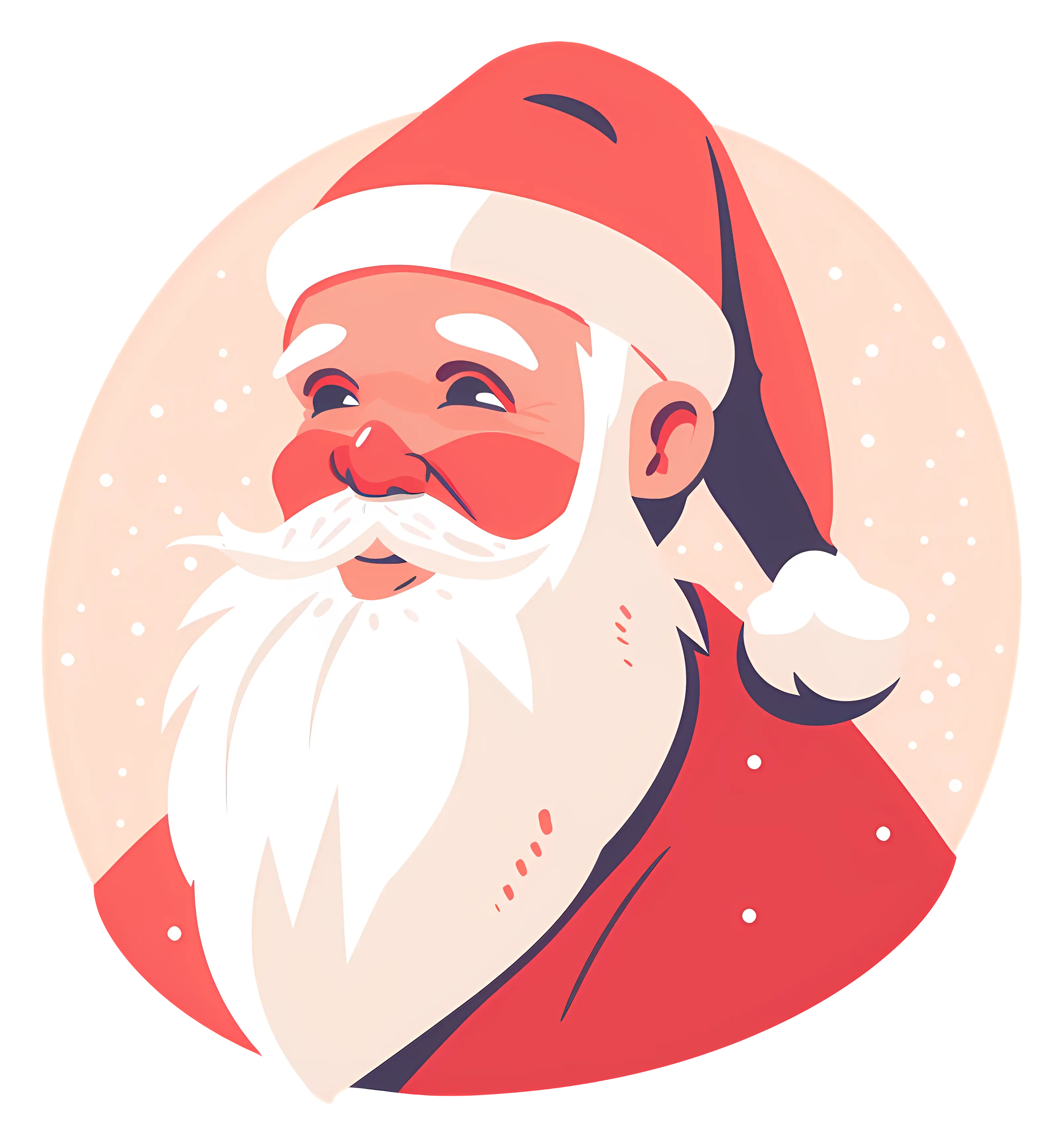 Jolly Santa Claus with Red Hat