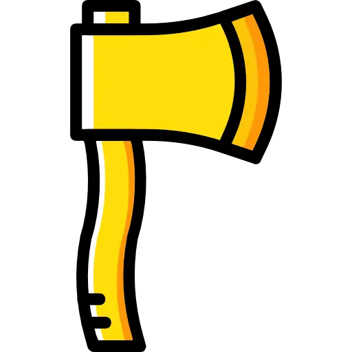 Simple Yellow Cartoon Axe