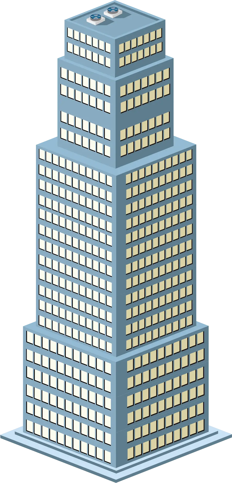 Tall Skyscraper in Urban Area Illustration