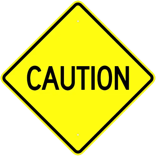 Yellow Diamond Caution Sign
