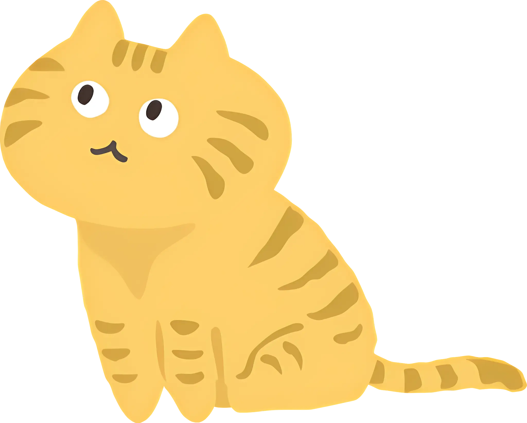 Adorable Yellow Cartoon Cat