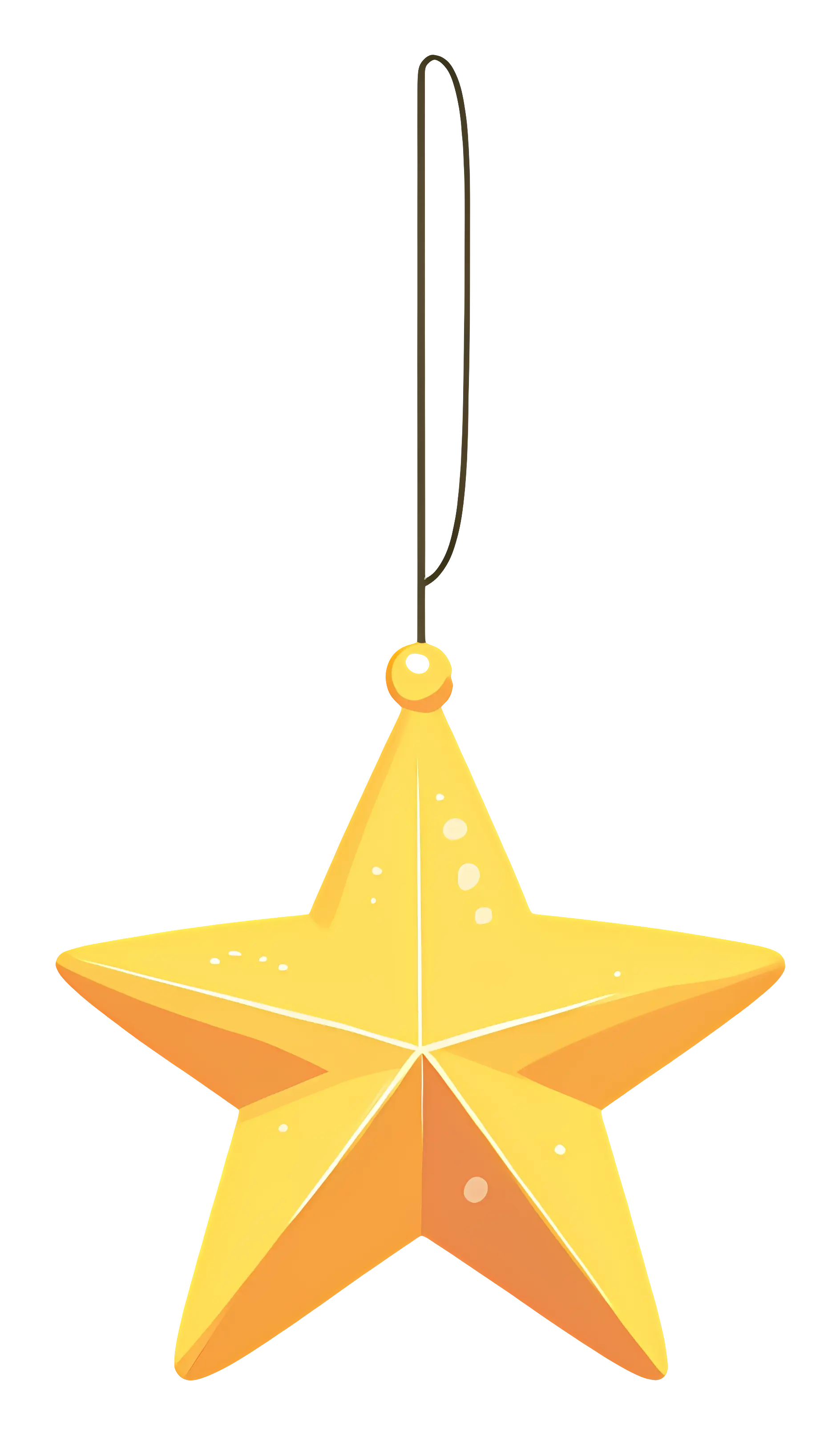 Golden Hanging Star Ornament