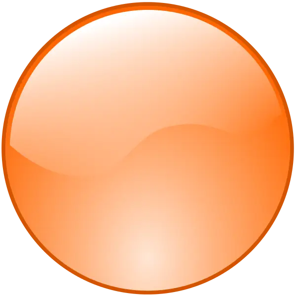 Bright Orange Glossy Circle