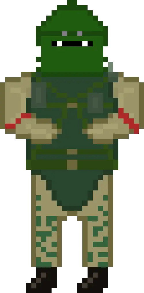 Pixel Art Soldier Character