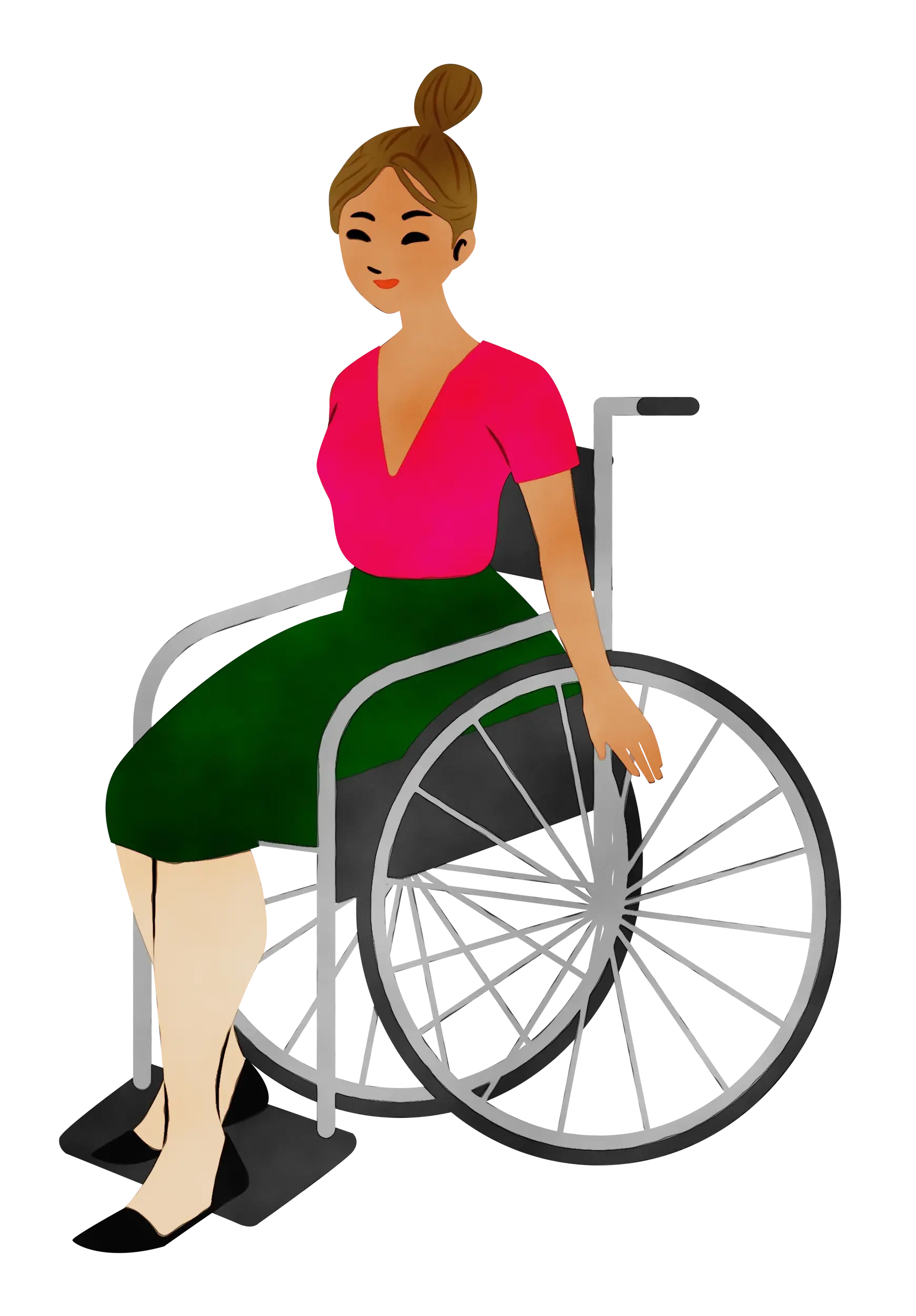 Inclusive Illustration of a Woman on Wheelchair