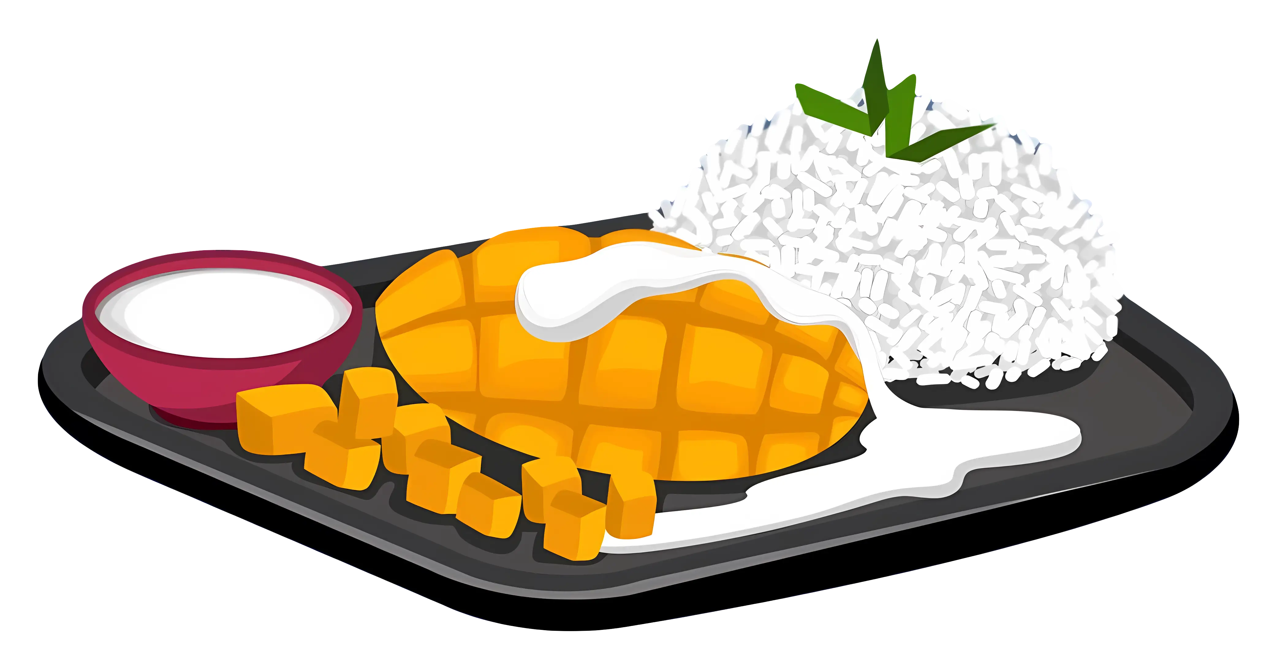 Traditional Thai Mango Sticky Rice Dessert
