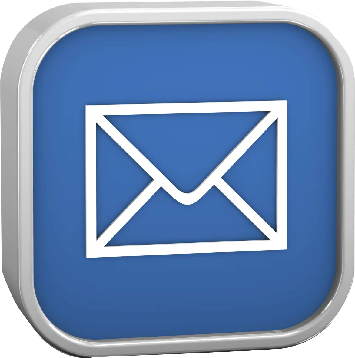Blue Email Icon with Envelope Symbol