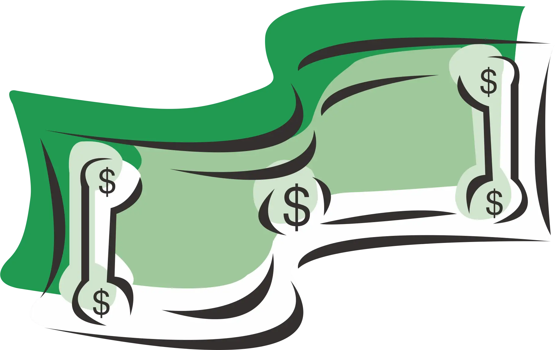 Dollar Bills Graphic Illustration