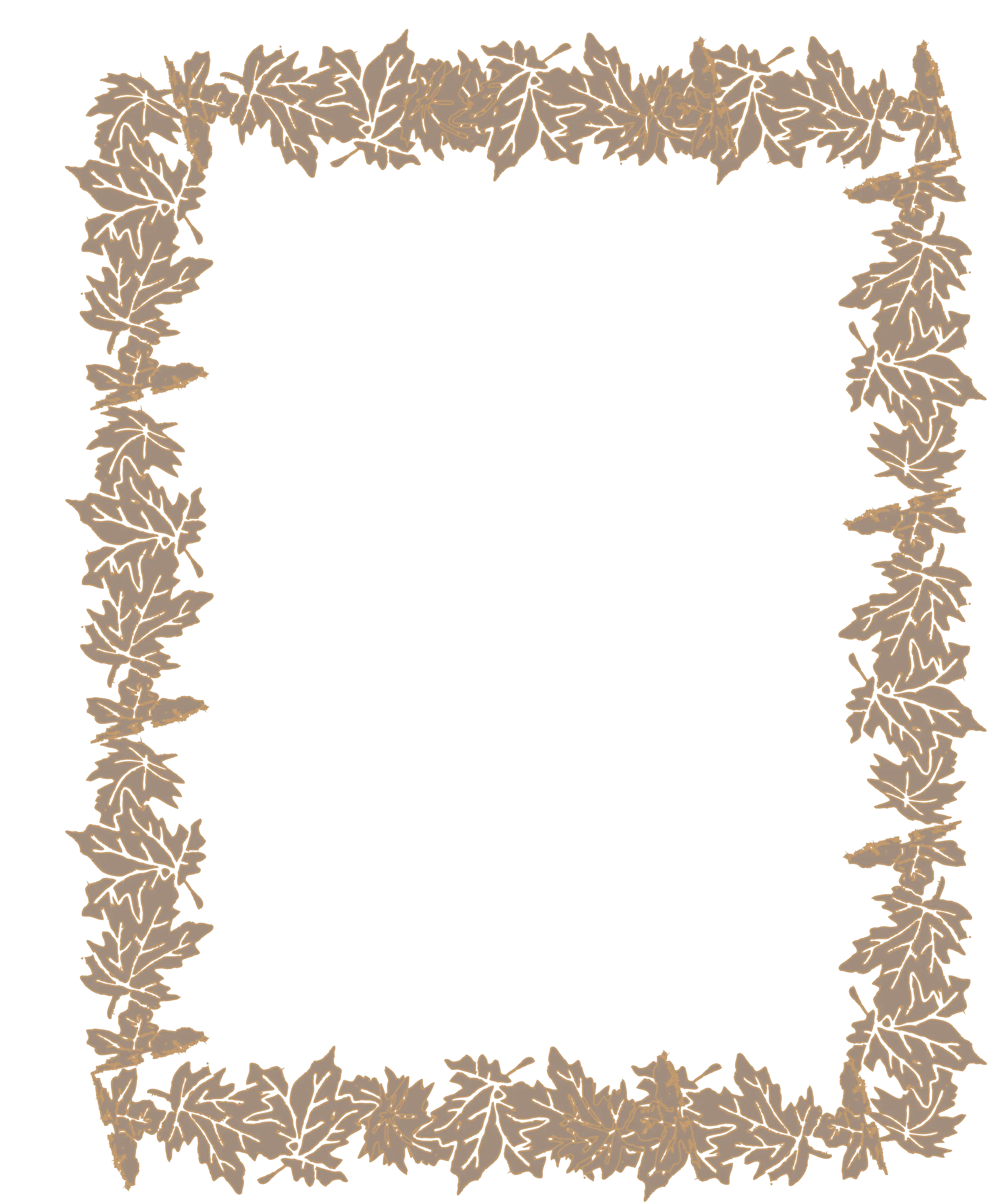 Elegant Leaf Pattern Border for Decoration
