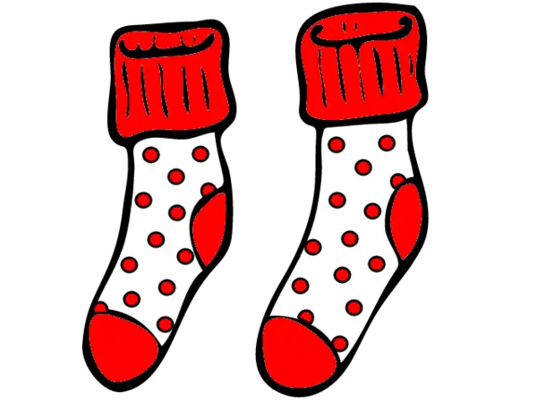 Red Polka Dot Socks Design Illustration
