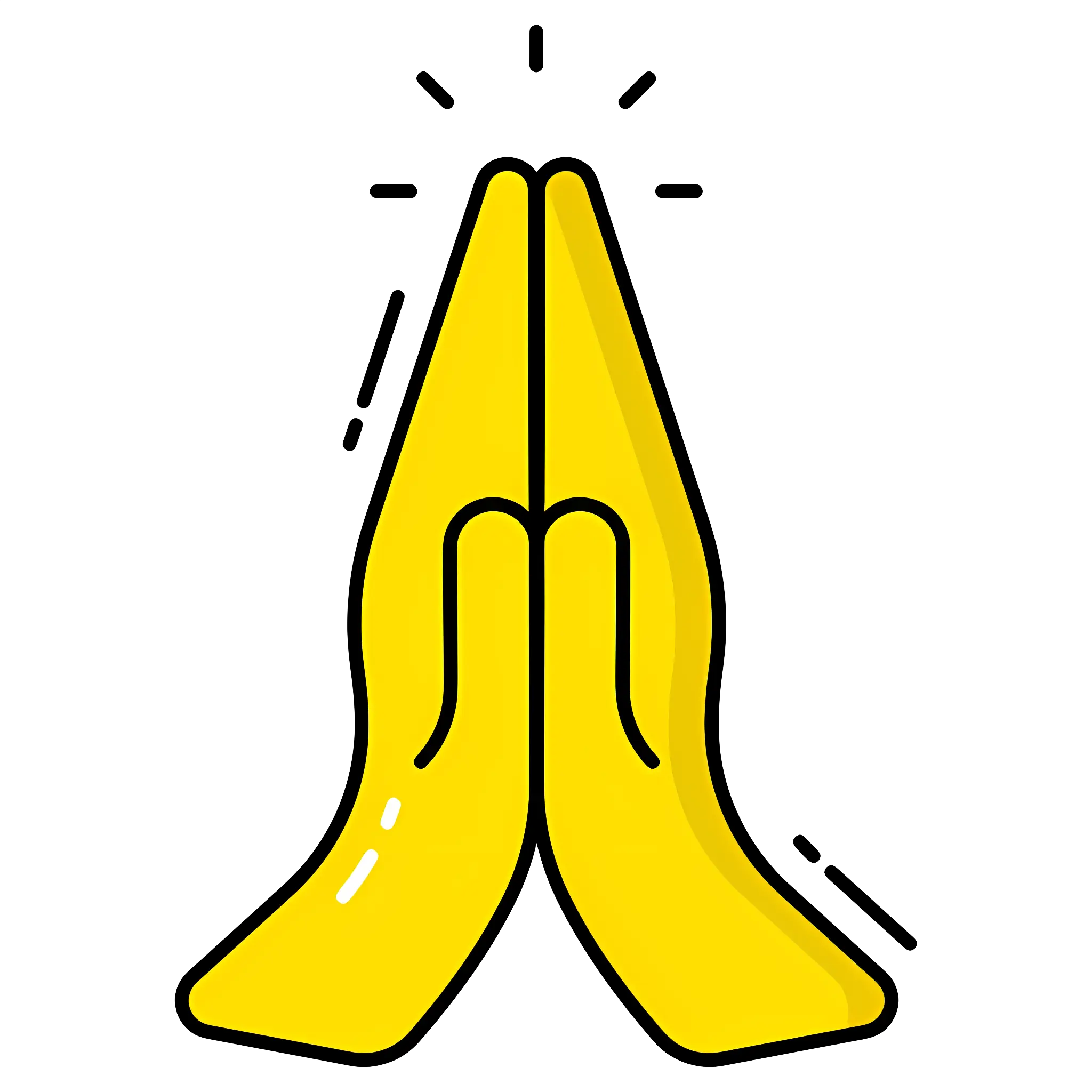 Yellow Praying Hands