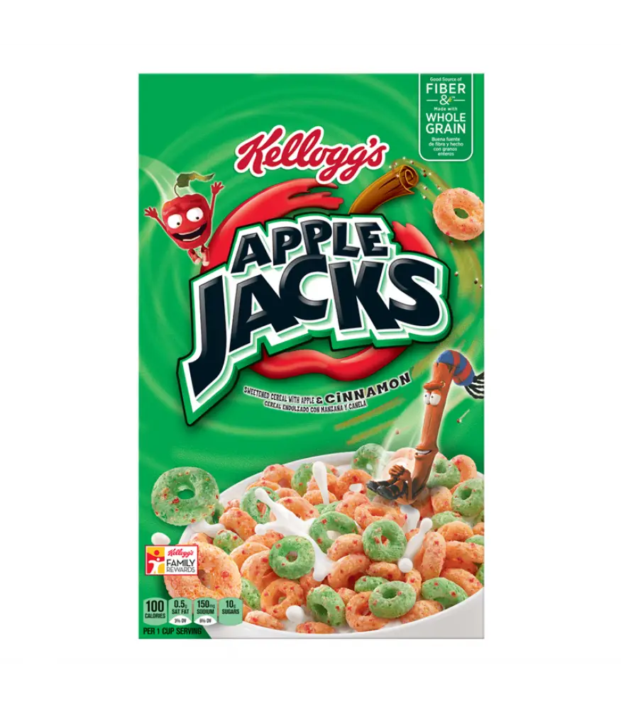 Apple Jacks Cereal Box Packaging
