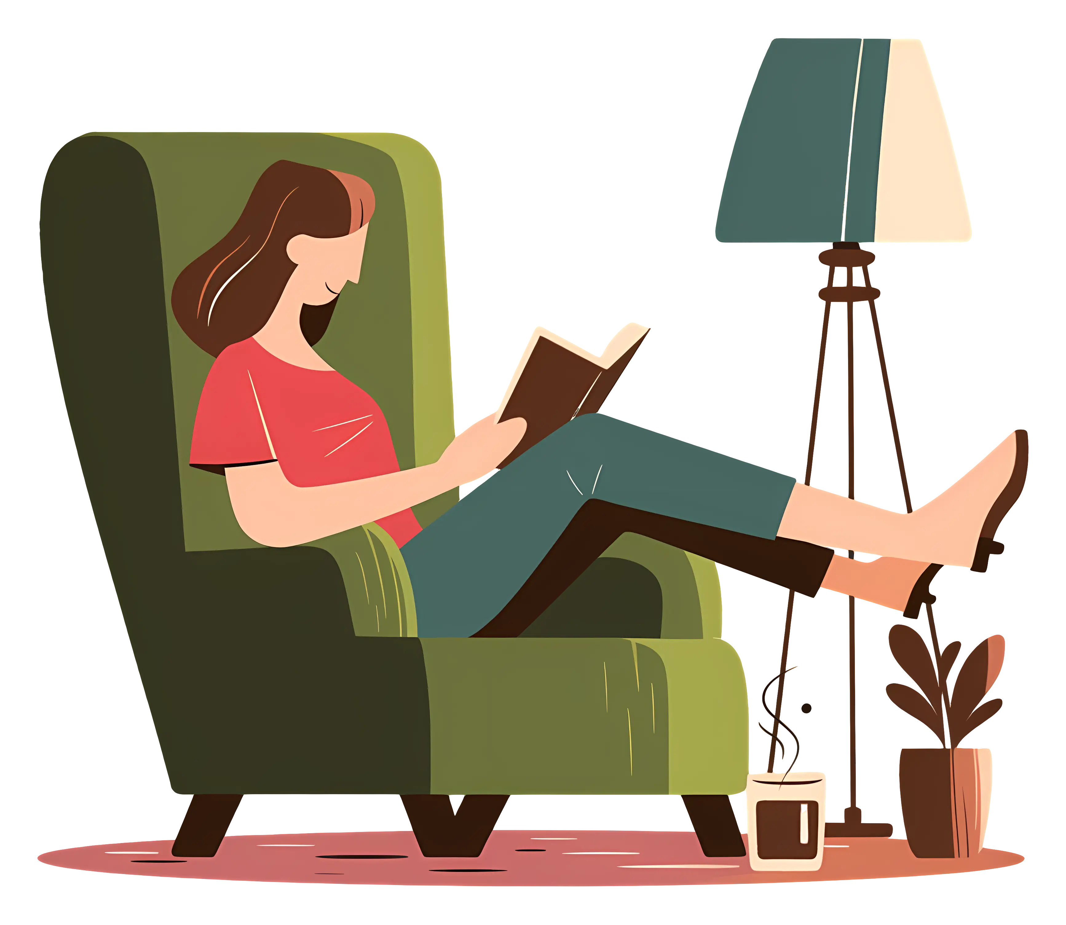Cozy Woman Reading