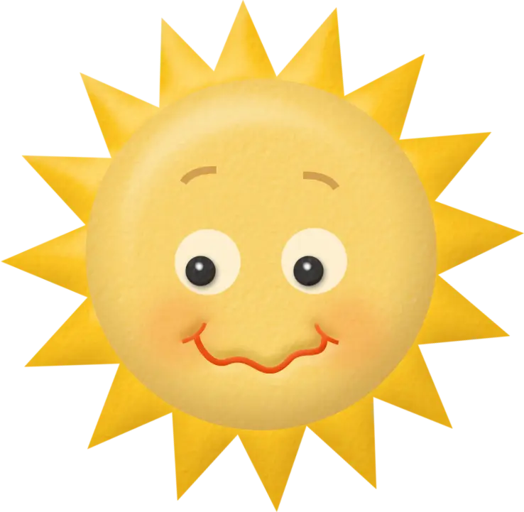 Smiling Cartoon Sun Illustration