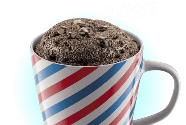 Chocolate Mug Cake in Striped Cup