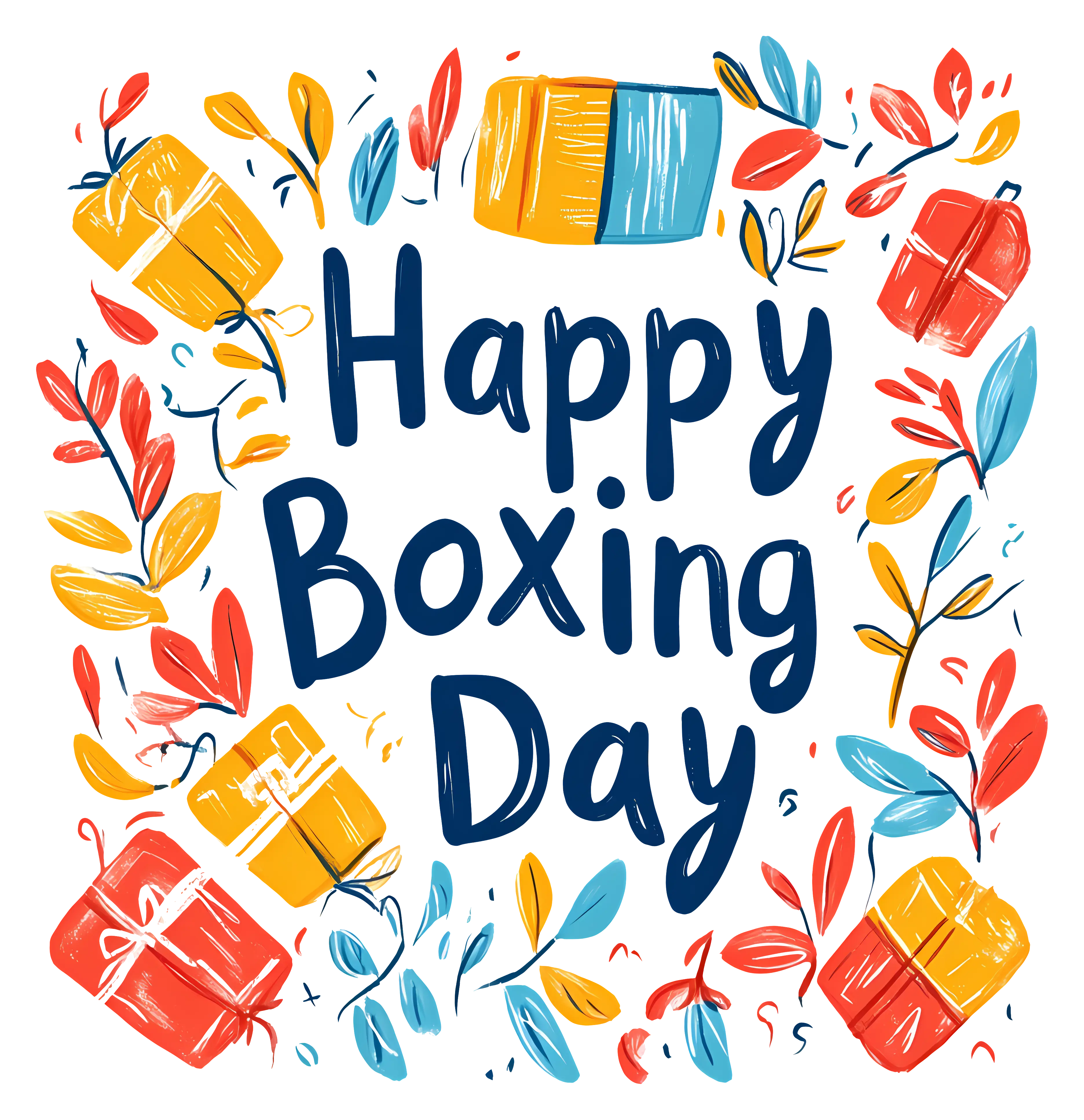 Colorful Happy Boxing Day Design