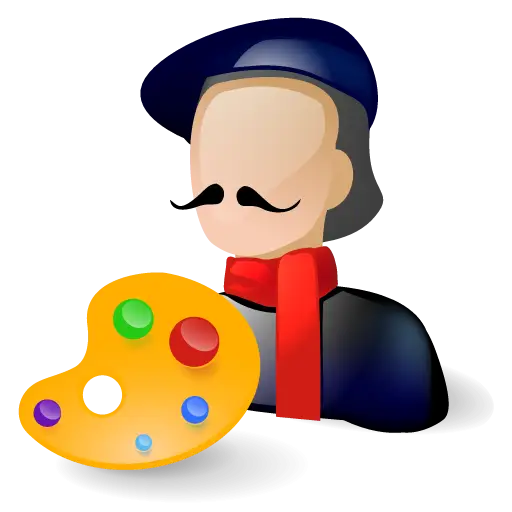 Cartoon Artist with Palette