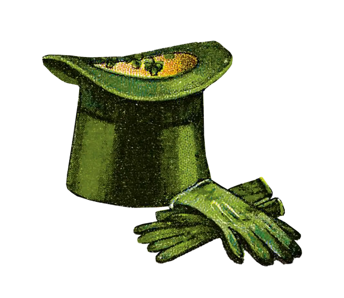 Green Hat and Gloves Illustration