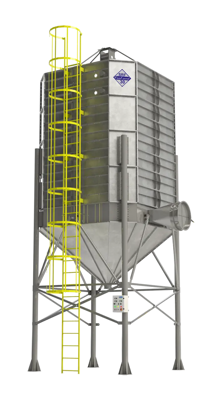 Large Grain Silo with Ladder