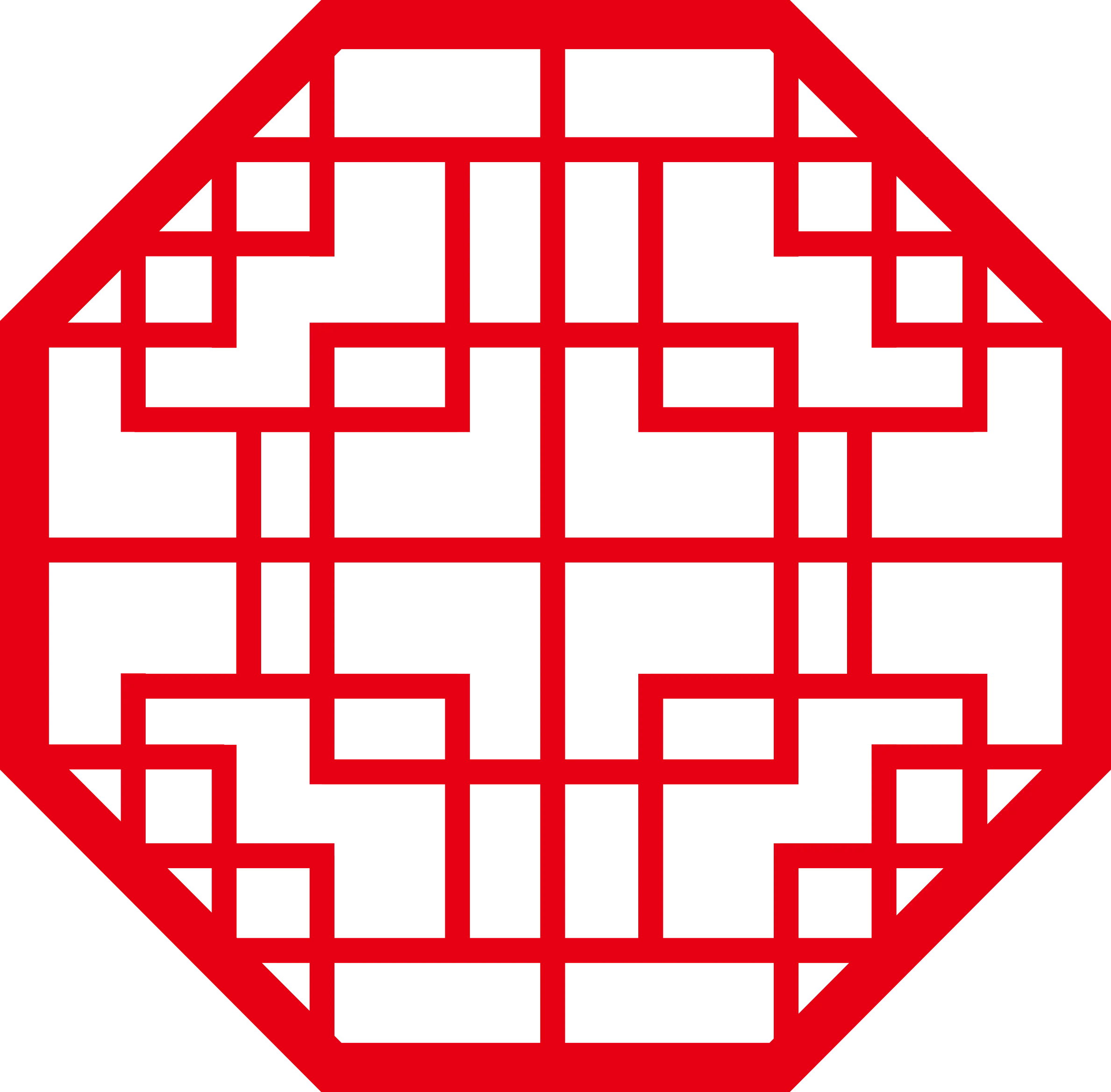 Red Geometric Traditional Pattern Animation