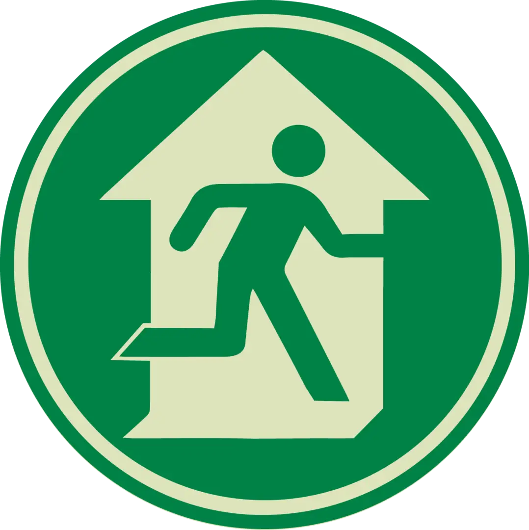Green Emergency Exit Sign