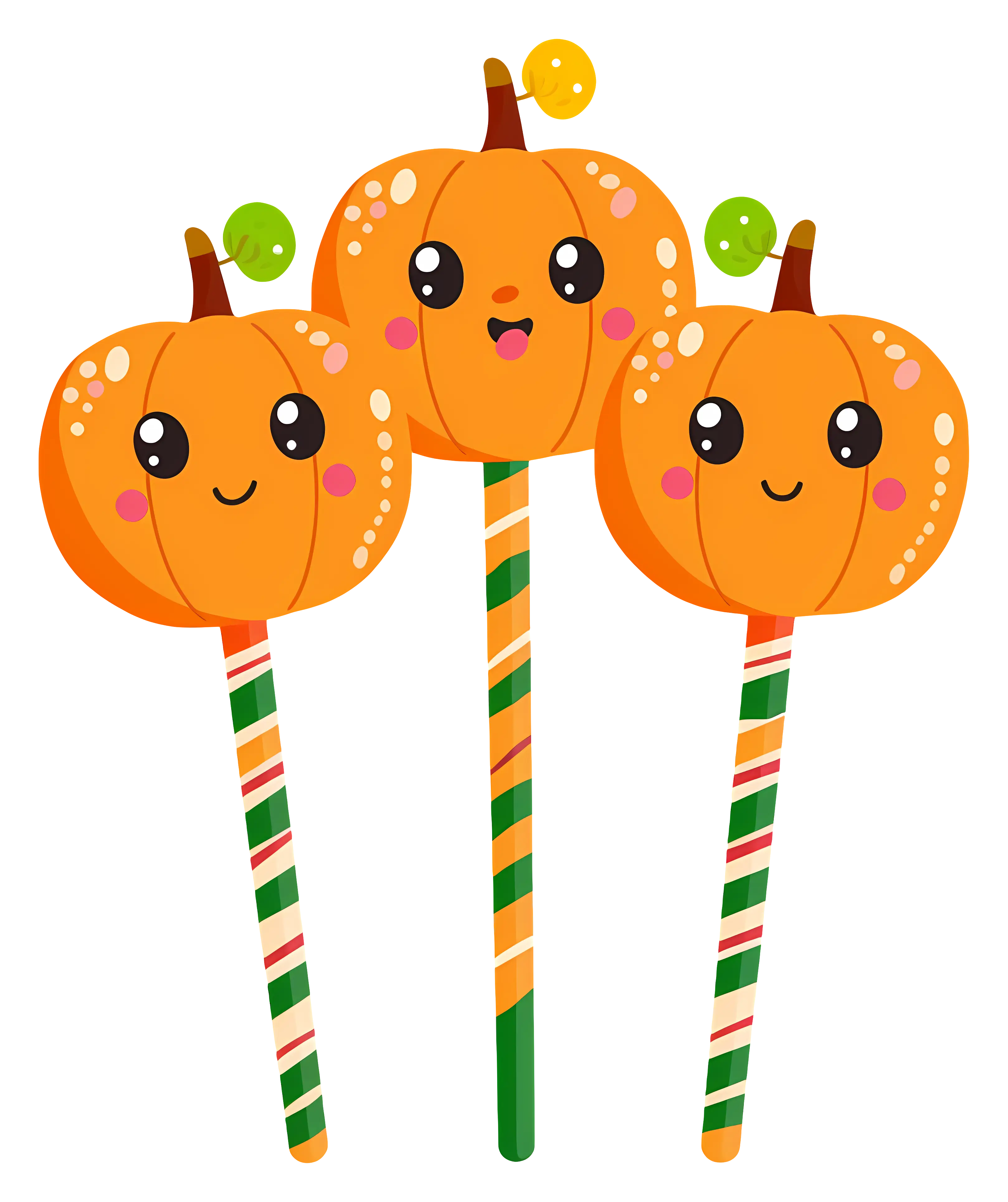 Cute Pumpkin Lollipops