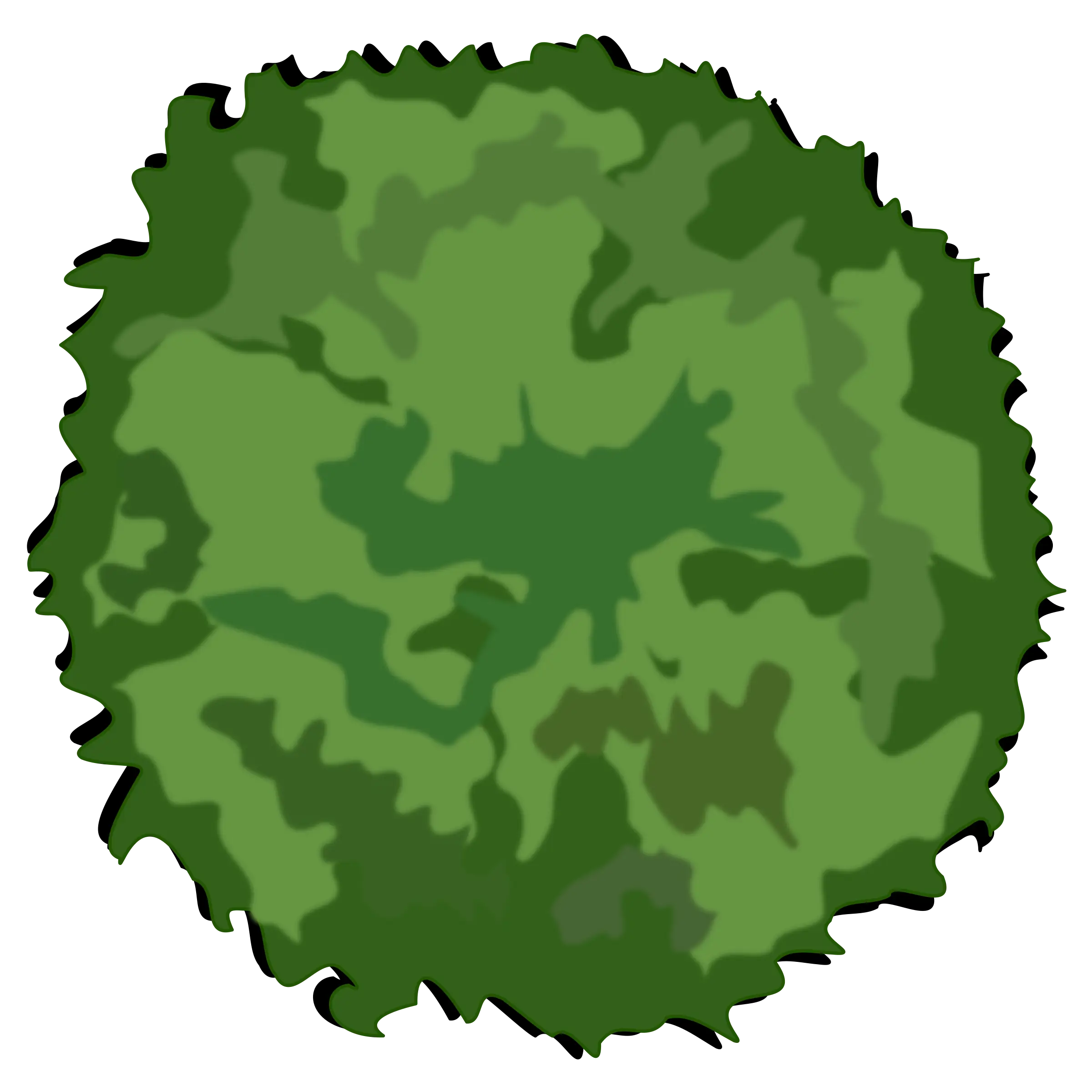 Green Bush with Dense Leafy Texture