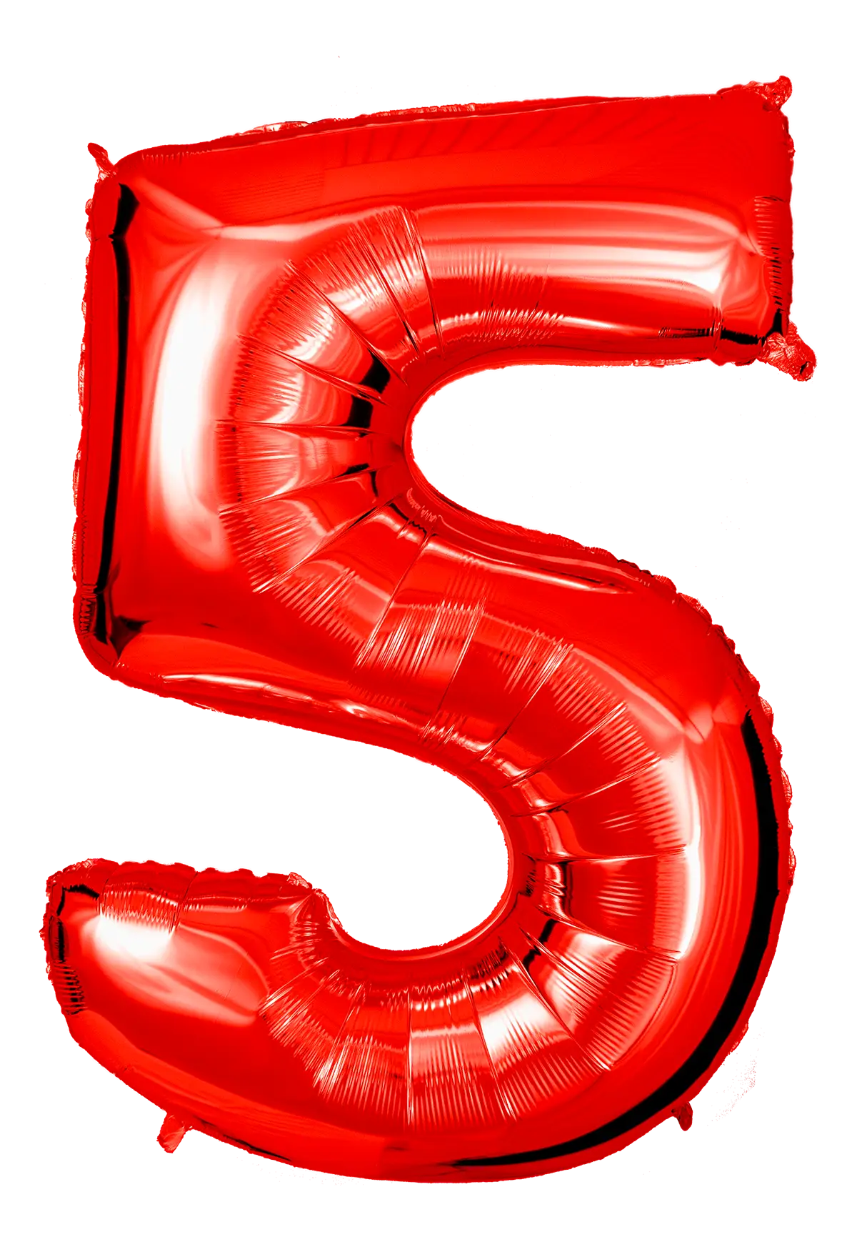 Red Number Five Balloon