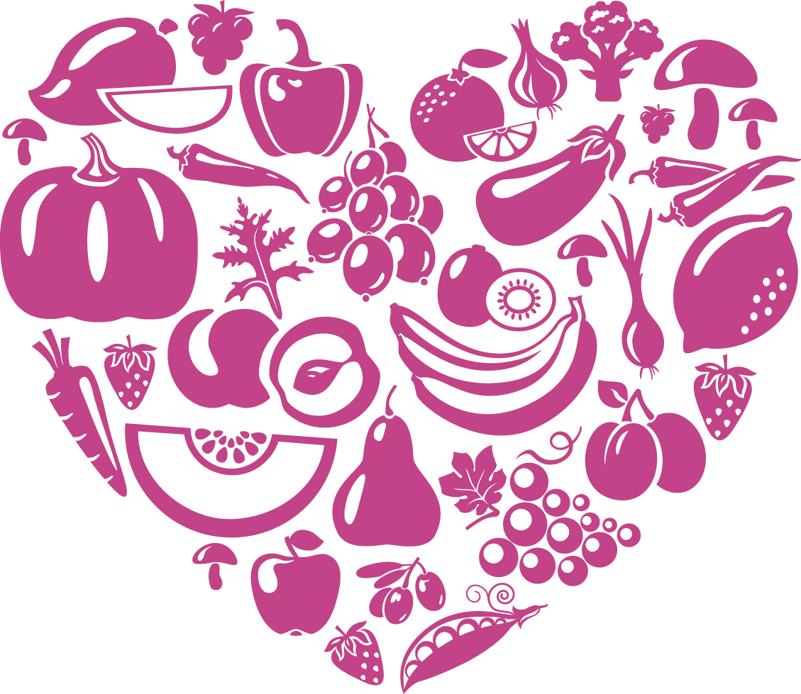 Heart Shaped Fruits and Vegetables